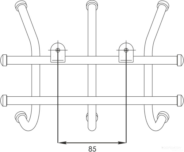 Вешалка Норма 3 крючка (Белый)