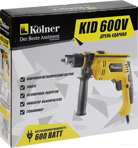 Дрель Kolner KID 600V (кн600в),    