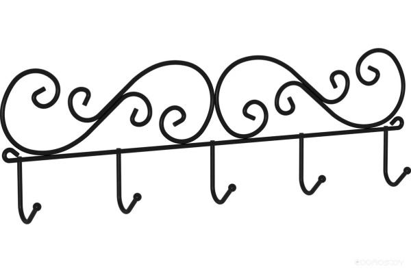 Вешалка Кружева 5 5 крючков (Черный) 