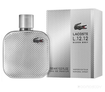 Вода парфюмерная 100 мл мужская LACOSTE L.12.12 SILVER GREY 165884
