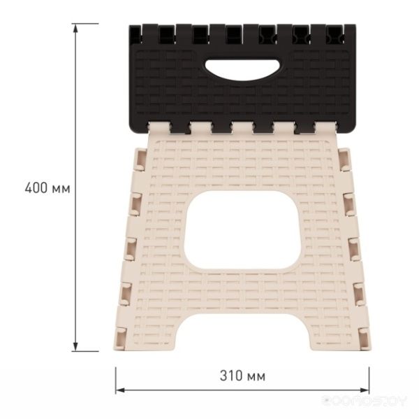 Табурет складной Альтернатива Плетенка малый бежевый/коричневый