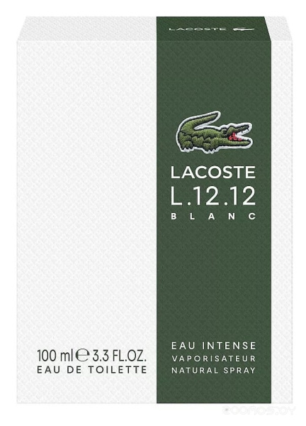 Вода туалетная 100мл мужская L.12.12 BLANC EAU INTENSE LACOSTE 149 150