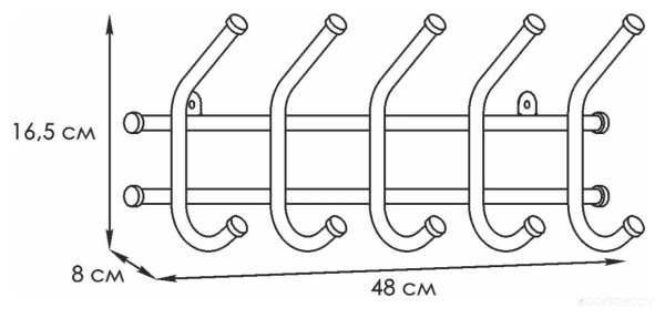Вешалка для одежды ЗМИ Норма 5 / ВН 24 коричневый