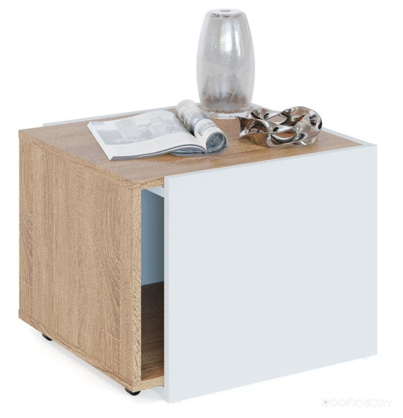 Стол журнальный <<цв.:дуб сонома/белый>>