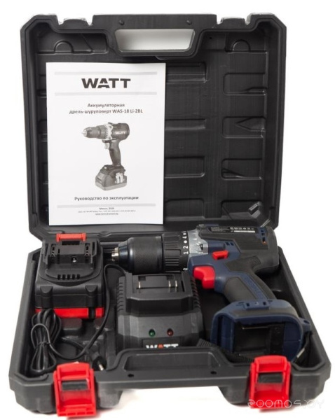 Шуруповерт WATT WAS-18 Li-2BL (1x4.0 Ah) 