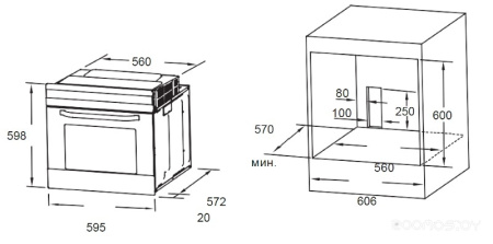 Шкаф духовой WEISSGAUFF EOM 691PDBS  