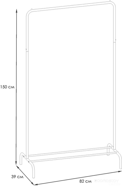 Вешалка гардеробная Радуга 1 (Черный)