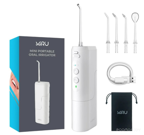 Ирригатор портативный мини для полости рта MIRU BIP-002 белый BIP-002 White