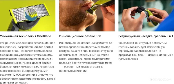 Триммер PHILIPS OneBlade QP2734/23 QP2734/23