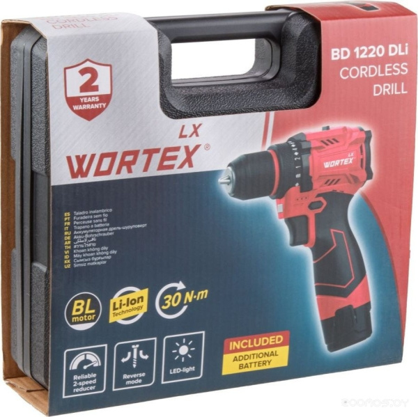 Дрель-шуруповерт аккум.WORTEX LX BD 1220 DLi 