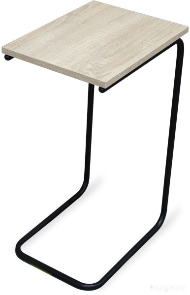 Приставной столик Sheffilton SHT-CT9 (дуб беленый/черный муар)