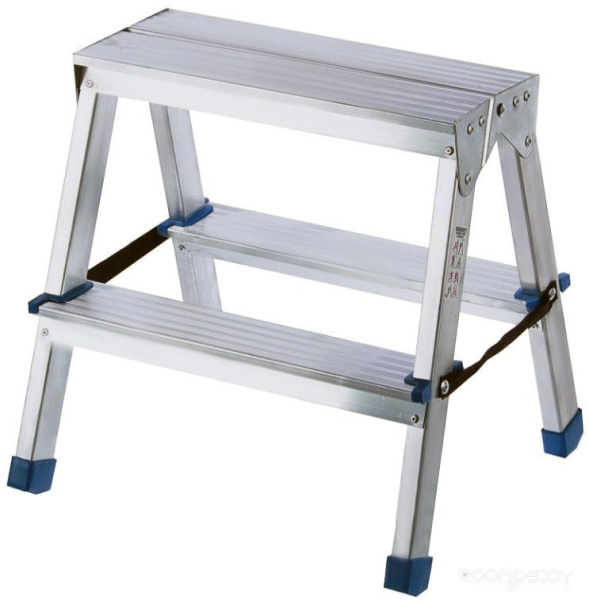 Стремянка 2-х ступенчатая алюминиевая с широкой площадкой