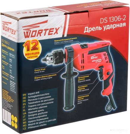 Дрель ударная WORTEX DS 1306-2