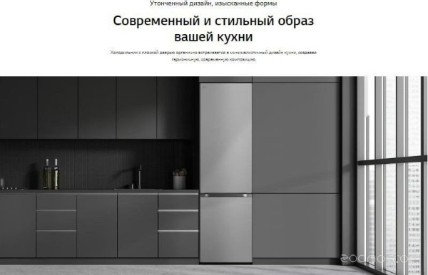 Холодильник-морозильник LG GC-B459FNPW  