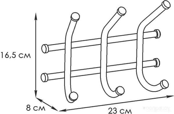 Вешалка Норма 3 крючка (Белый)