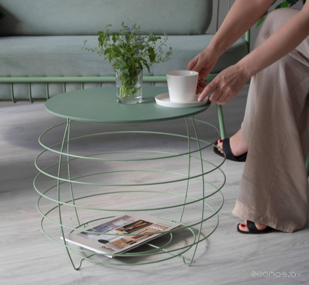 Журнальный столик Sheffilton SHT-CT77 бразо/мятный