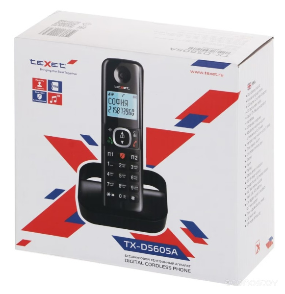 Телефон беспроводной Texet Dect TX-D5605A TX-D5605A Black