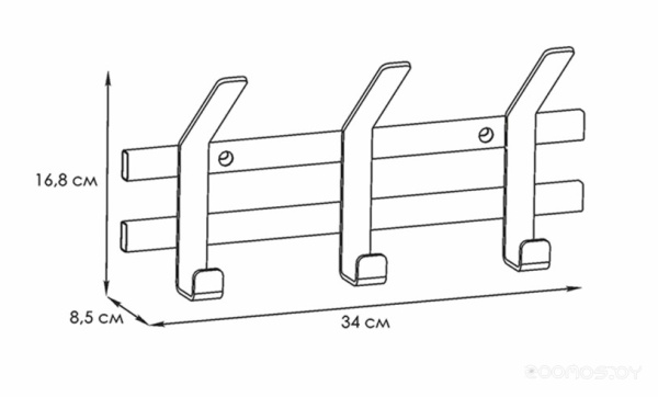 Вешалка настенная ТОРОНТО 3 (Черный) 